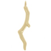 Pendentif corail 28x6.5 mm - Doré à l'or fin x1|raw }}