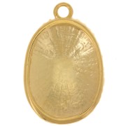 Pendentif coquillage texturé 38x25 mm - Doré à l'or fin x1