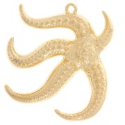Pendentif étoile de mer 38.5x34 mm - Doré à l'or fin x1|raw }}