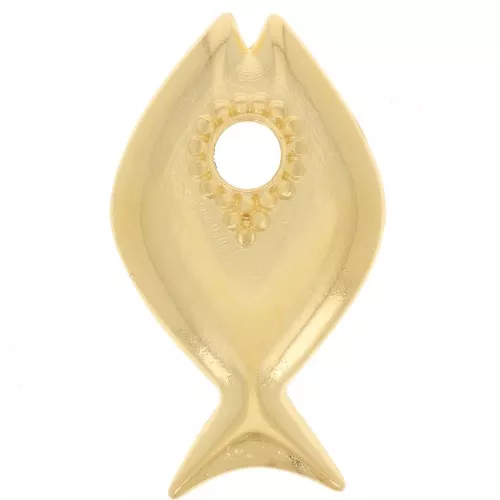 Pendentif poisson 22x13 mm - Doré à l'or fin x1