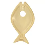 Pendentif poisson 22x13 mm - Doré à l'or fin x1