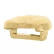 Poussoir slider coquillage 15x12 mm pour lacet 10 mm - Doré à l'or fin x1