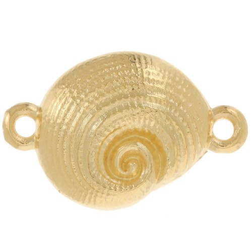 Intercalaire coquillage 19.5x12 mm - Doré à l'or fin x1