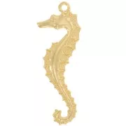 Pendentif Hippocampe 41x15 mm - Doré à l'or fin x1