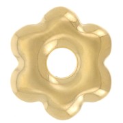 Pendentif Fleur 12 mm - Doré à l'or fin x1|raw }}