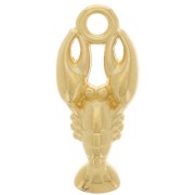 Breloque homard 18x8 mm - Doré à l'or fin x1|raw }}