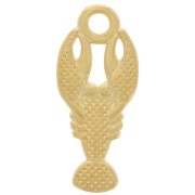 Breloque homard 18x8 mm - Doré à l'or fin x1