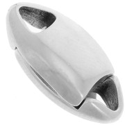 Fermoir ovale aimanté - 16x7 mm - Placage argent fin vieilli x1|raw }}