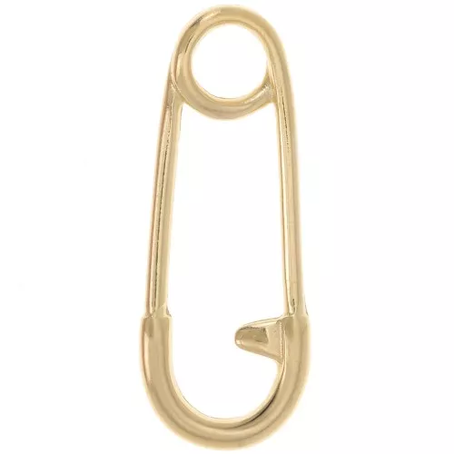 Pendentif épingle à nourrice 23.5x9 mm - Doré à l'or fin x1