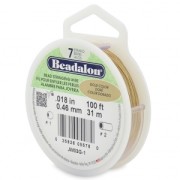 Fil Cablé 7 brins 0.46 mm - Beadalon - Doré x31 m