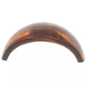 Accessoire pour cheveux - pour chouchou élastique - 52x28 mm en résine - Ambre marbré
