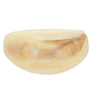Accessoire pour cheveux - pour chouchou élastique - 52x28 mm en résine - Ivoire marbré|raw }}