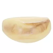 Accessoire pour cheveux - pour chouchou élastique - 52x28 mm en résine - Ivoire marbré