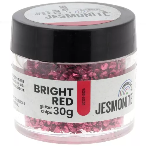 Chips pailletés en flacon - Jesmonite - Rouge x30g