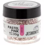 Chips pailletés en flacon - Jesmonite - Rose pastel x30g
