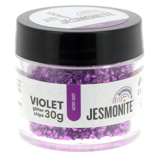 Chips pailletés en flacon - Jesmonite - Violet x30g
