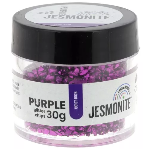 Chips pailletés en flacon - Jesmonite - Mauve x30g