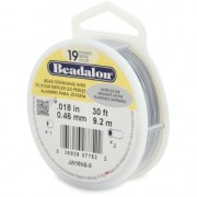 Fil Cablé 19 brins 0.46 mm - Beadalon - Argenté Satiné x9,2 m|raw }}