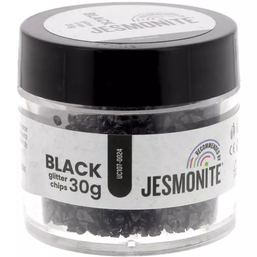 Chips pailletés en flacon - Jesmonite - Noir x30g