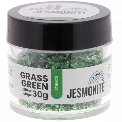 Chips pailletés en flacon - Jesmonite - Vert x30g