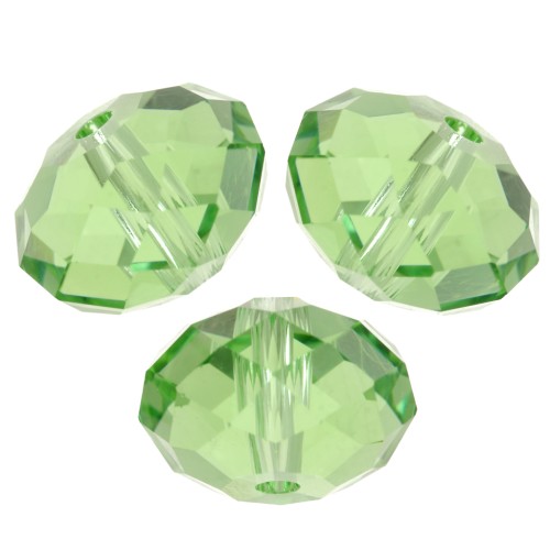 Ronde aplatie PureCrystal 5040 8 mm - Reinvented Peridot x1