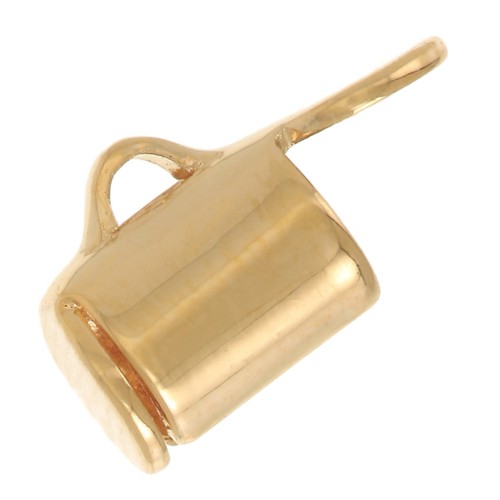 Embout pour tissage perles rocailles & Delica Miyuki 5 mm - Plaqué Or 3 microns x1