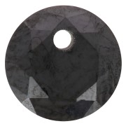 Pendentif rond 6 mm en oxyde de Zirconium - Noir x1