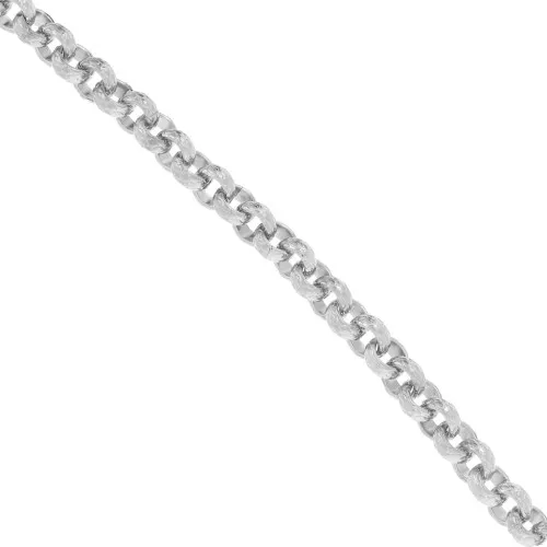Chaîne maille Jaseron texturée 7 mm - Acier inoxydable 304 x50cm
