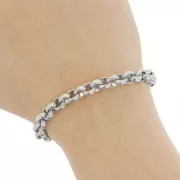 Chaîne maille Jaseron texturée 7 mm - Acier inoxydable 304 x50cm