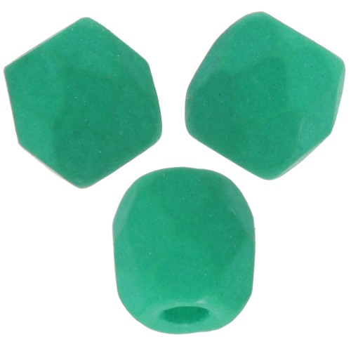 Facettes 3 mm - Alabaster Neon Emerald x50