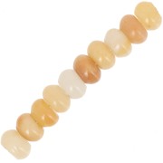 Perles rondelles Heishi 8x5 mm pierre gemme Jade teintée - Jaune x15|raw }}
