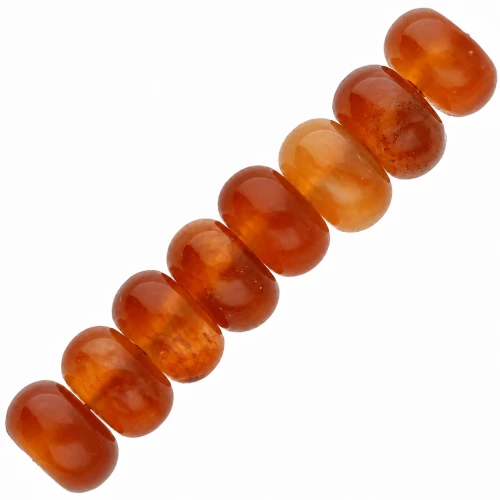 Perles Heishi rondelles 8.5x5 mm pierre gemme - Agate rouge x15