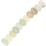 Perles rondelles Heishi 8x5 mm pierre gemme - Amazonite x15