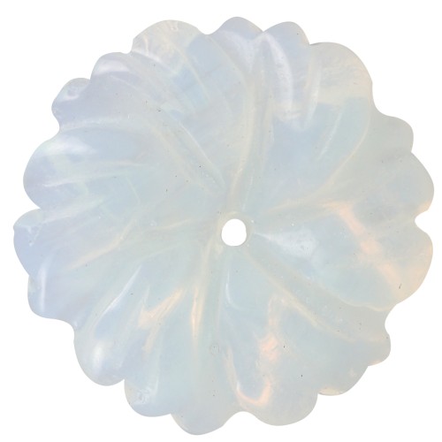 Pendentif fleur 20 mm en pierre gemme - imitation pierre gemme - Opalite x1
