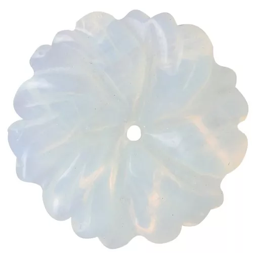Pendentif fleur 20 mm en pierre gemme - imitation pierre gemme - Opalite x1