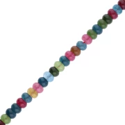 Perles Heishi rondelles pierre gemme 8.5x5 mm Jade teinté Multicolore clair x38cm