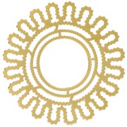 Pendentif fleur marguerite 30 mm effet torsadé - Acier inoxydable 316L Doré x1