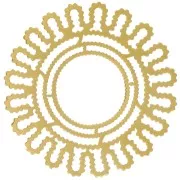 Pendentif fleur marguerite 30 mm effet torsadé - Acier inoxydable 316L Doré x1