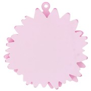 Pendentif fleur marguerite 3D 41 mm en acrylique - Fuchsia pailleté x1