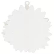 Pendentif fleur marguerite 3D 41 mm en acrylique - Blanc pailleté x1