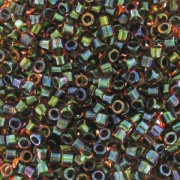 Miyuki Delica 11/0 DB1741 - Olive Lined Orange AB x8g