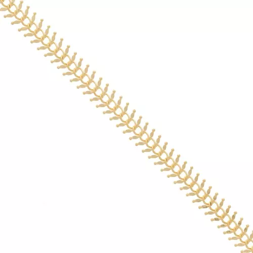 Chaîne maille chevron en épis 12.5 mm doré x 50cm