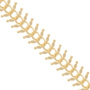 Chaîne maille chevron en épis 12.5 mm doré x 50cm