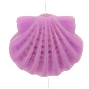 Lilas - Perle coquillage en plastique 9x11.5 mm - Lilas x1 Perle coquillage en plastique 9x11.5 mm - Lilas x1