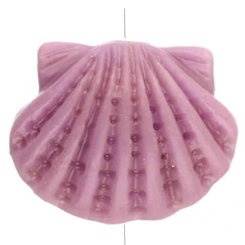 Perle coquillage en plastique 9.5x11.5 mm - Lilas x1