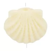 Ivoire - Perle coquillage en plastique 9x11.5 mm - Ivoire x1 Perle coquillage en plastique 9x11.5 mm - Ivoire x1