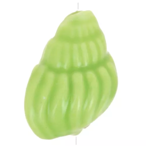 Perle coquillage 21x13 mm en céramique - Vert x1