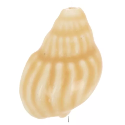 Perle coquillage 21x13 mm en céramique - Beige x1