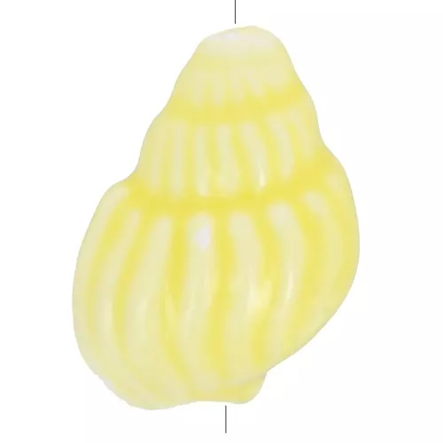 Perle coquillage 21x13 mm en céramique - Jaune clair x1
