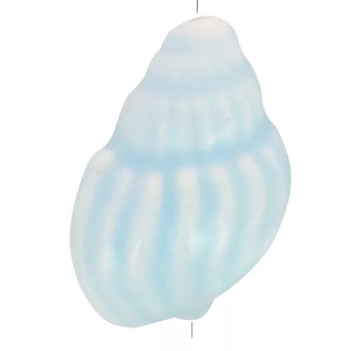 Perle coquillage 21x14 mm en céramique - Bleu clair x1